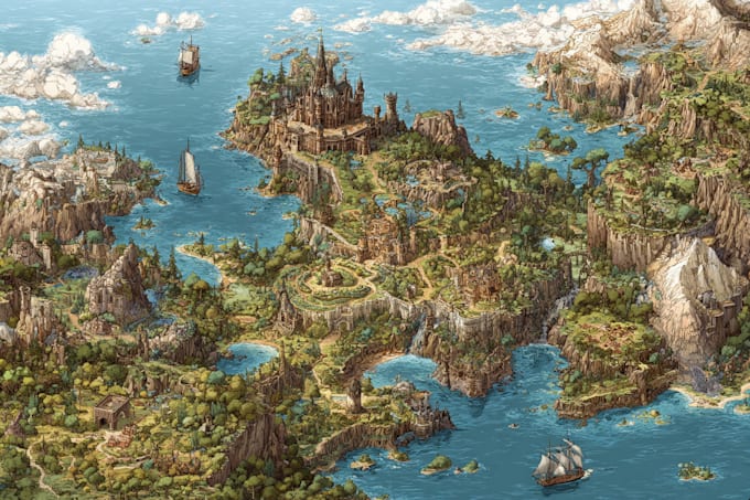 make a fantasy map for rpg fantasy dnd novels