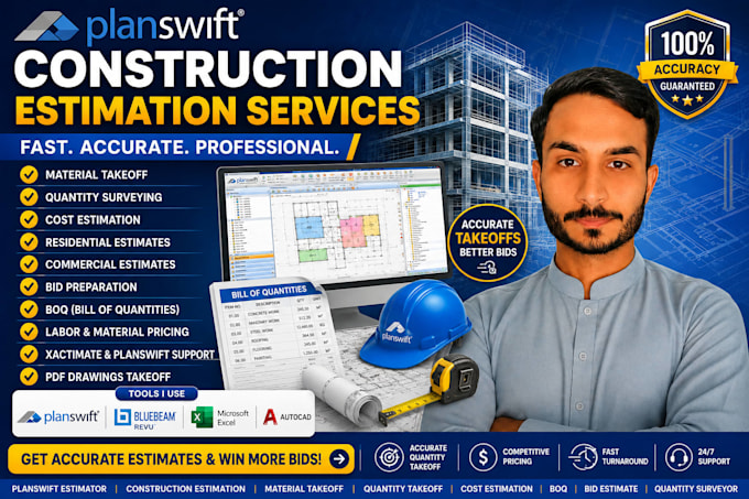 do mep and construction takeoff and estimation in planswift