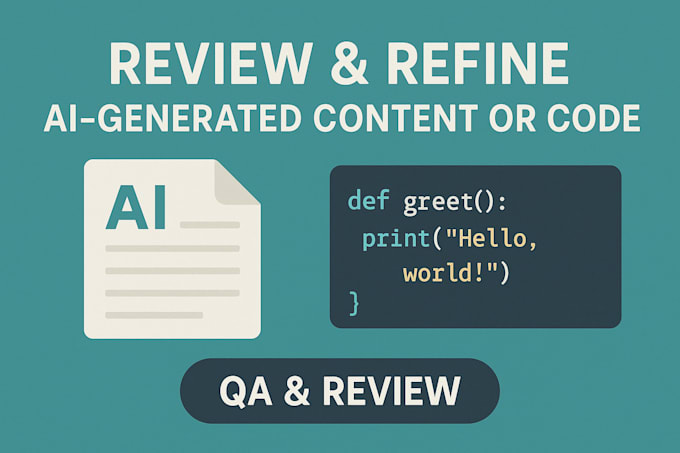 review and refine ai generated content or python code