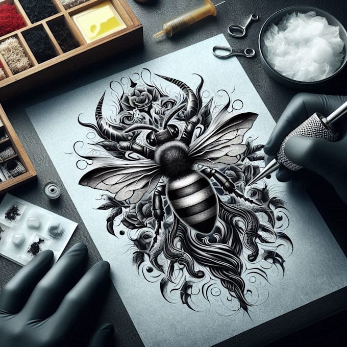 Do a unique and realistic an amazing custom tattoo designs by Glau_kapi ...