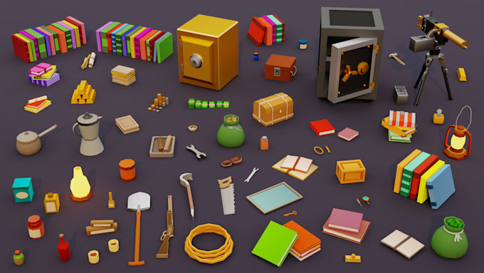 create a low poly model, asset, animation for your idea