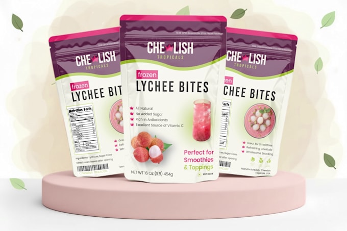 create pouch bag design, packaging design and product labels