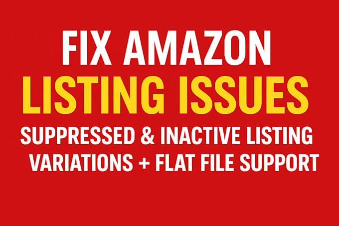 fix amazon listing issues and suppressed listings