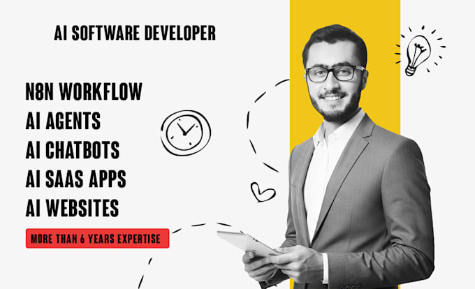 do website, saas apps, n8n workflow, ai agent as ai software developer