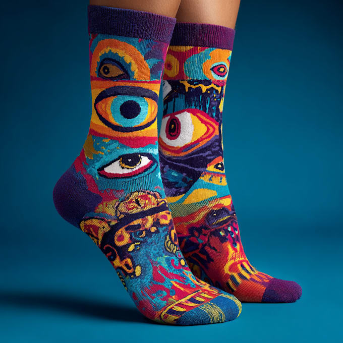 create beautiful socks design