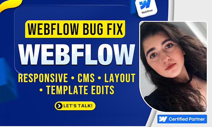 fix webflow bugs, issues, responsiveness and cms problems