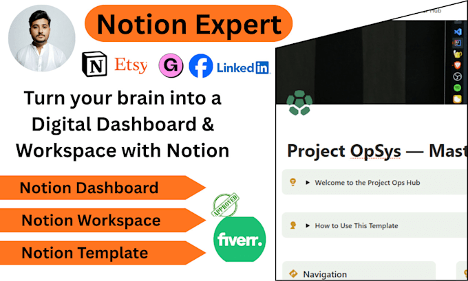 customize notion dashboard and workspace setup for business