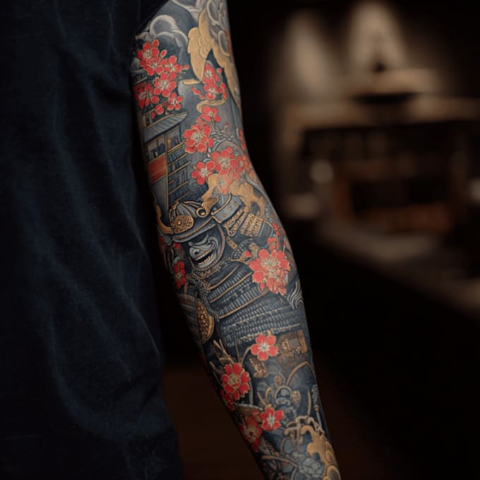 draw an oriental japanese tattoo