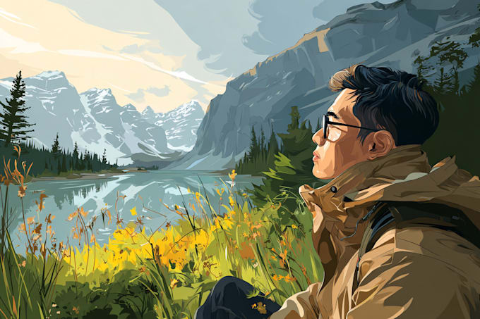 draw potrait and landscape vector art beautifully