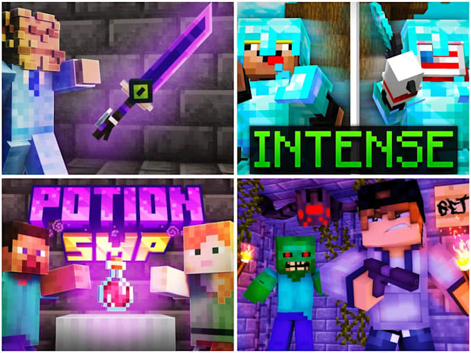 make high quality minecraft thumbnails for your videos