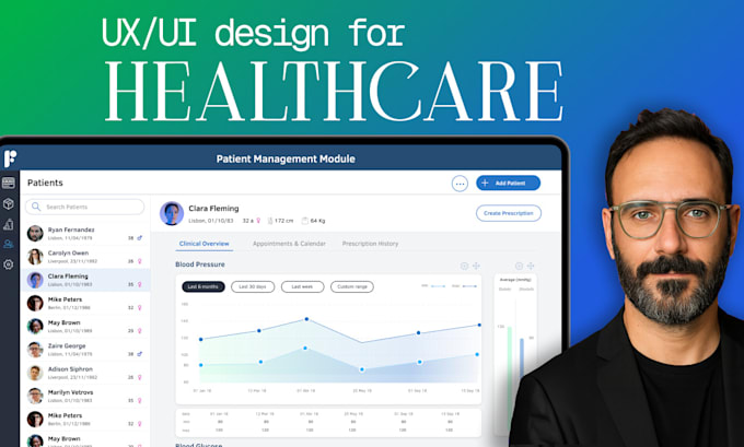 design a top level healthcare app or web app
