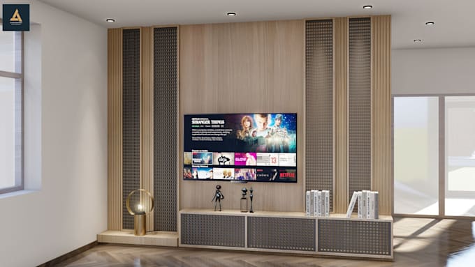 design tv wall, tv units, and storage cabinets with 3d