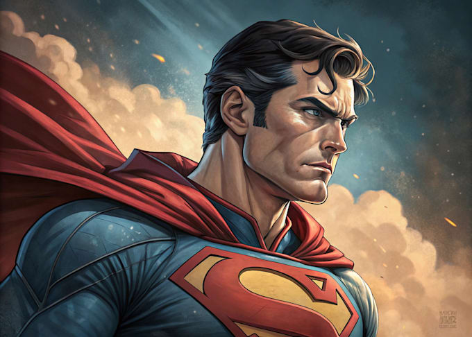 create superhero character logo and friendship portrait