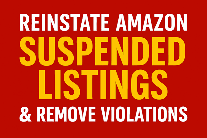 reinstate amazon listings, remove IP violations and suspensions