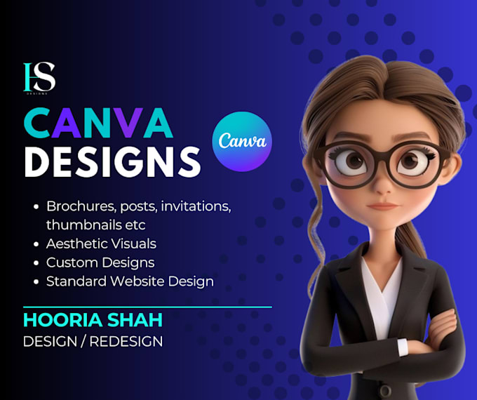 do graphic designing and website development on canva