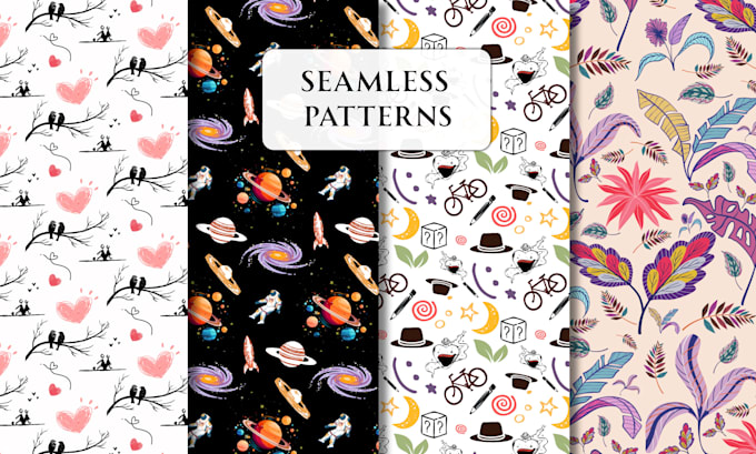 design seamless vector patterns for fabric, digital, print