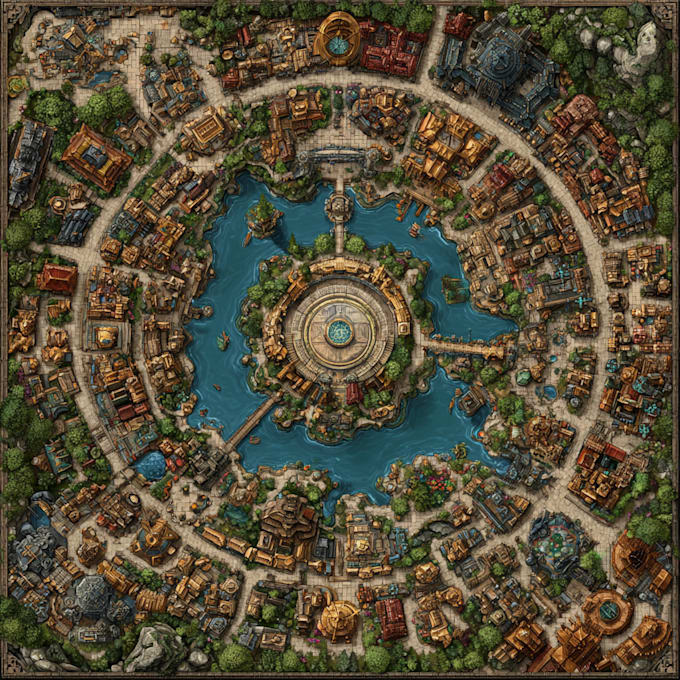 Create your fantasy city map by Sramsear | Fiverr