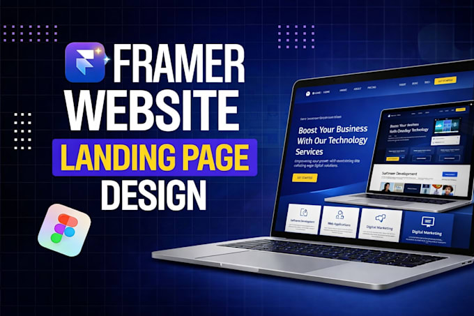 design a modern framer website or startup landing page
