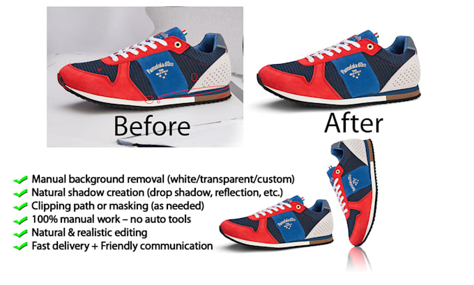 do professional background removal with natural shadow effects