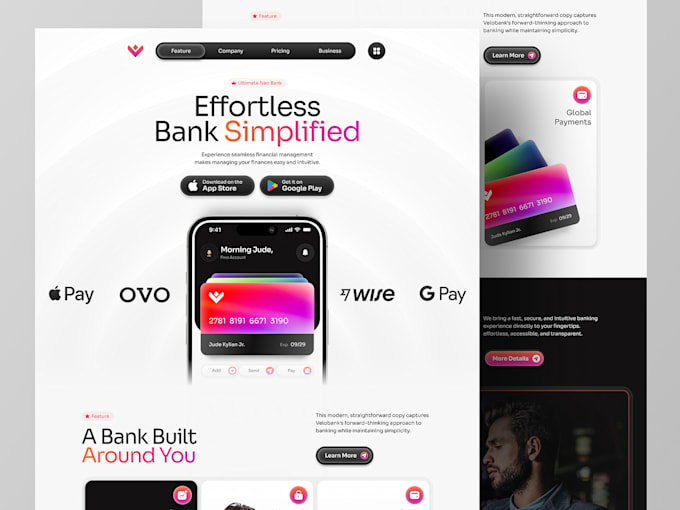 make a professional landing page