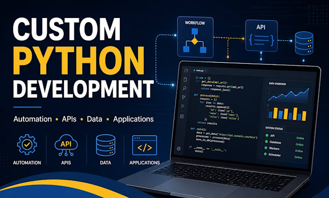 develop a custom python application, automation, or software solution