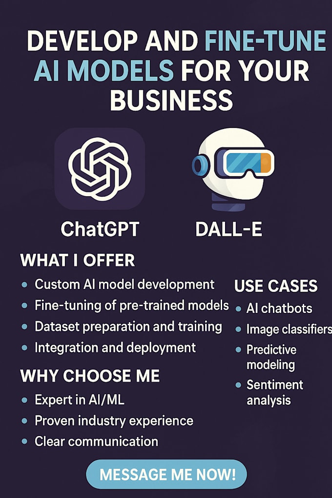 develop and fine tune custom ai models for your business