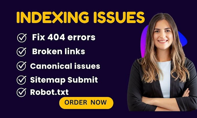 fix 404 errors, broken links, and canonical issues within 48 hours