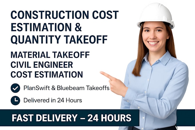 provide project cost estimation and quantity takeoffs