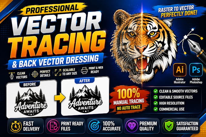 vectorize logo, vector tracing, redraw, your image to vector