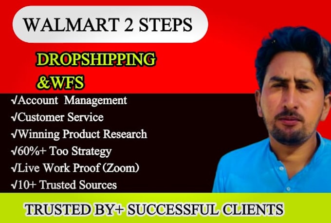 be your walmart VA and two step dropshiping