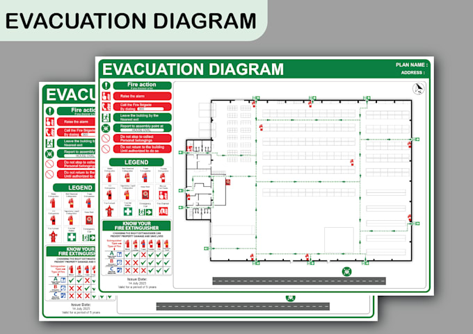 design evacuation floor plan, evacuation diagram