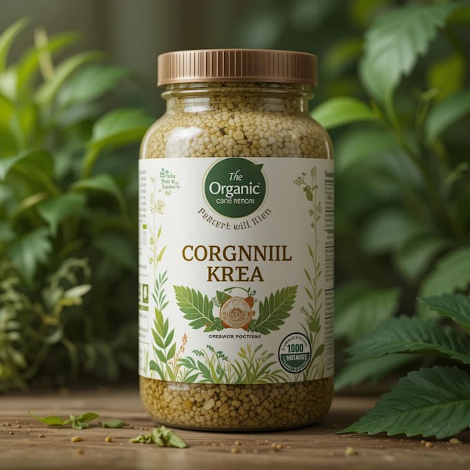 create organic product packaging or label design