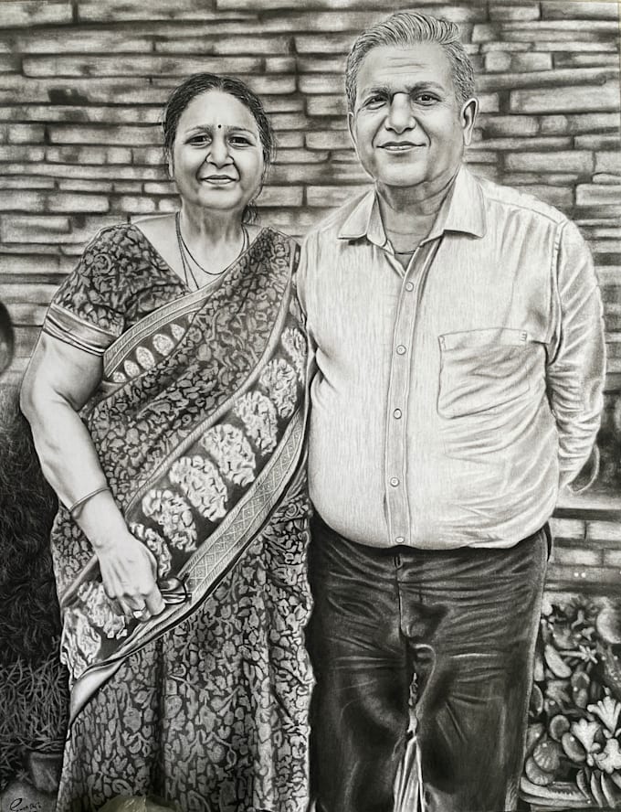 draw hyperrealistic charcoal portraits with stunning details