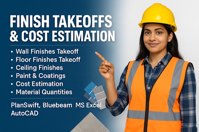 do division 9 finishes takeoff, boq and cost estimation