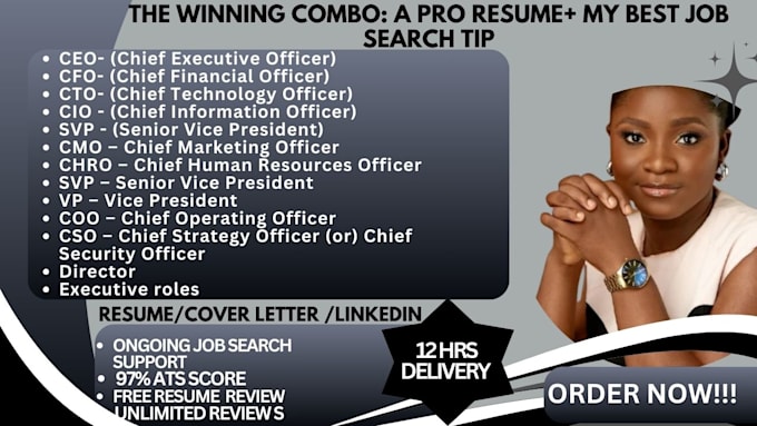 write a professional c suite executive resume