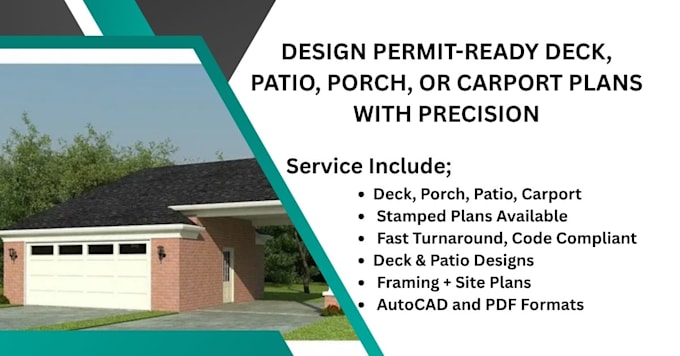 design permit ready deck, patio, porch, or carport plans with precision