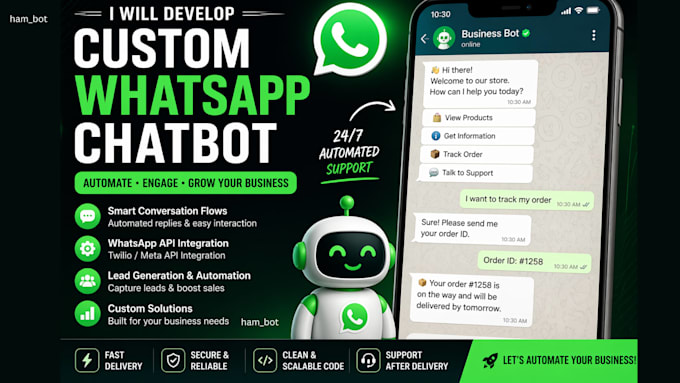 build a whatsapp chatbot for sales, support, and automation