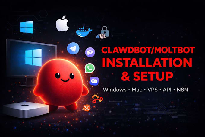 Install clawdbot moltbot setup ai app on vps server mac mini api key ...