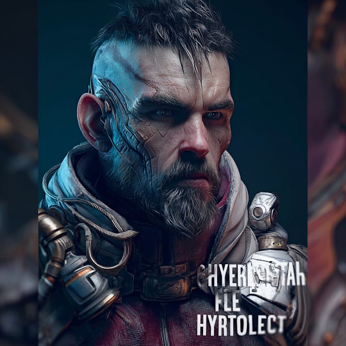 create fantasy, sci fi, character with hyperrealistic style