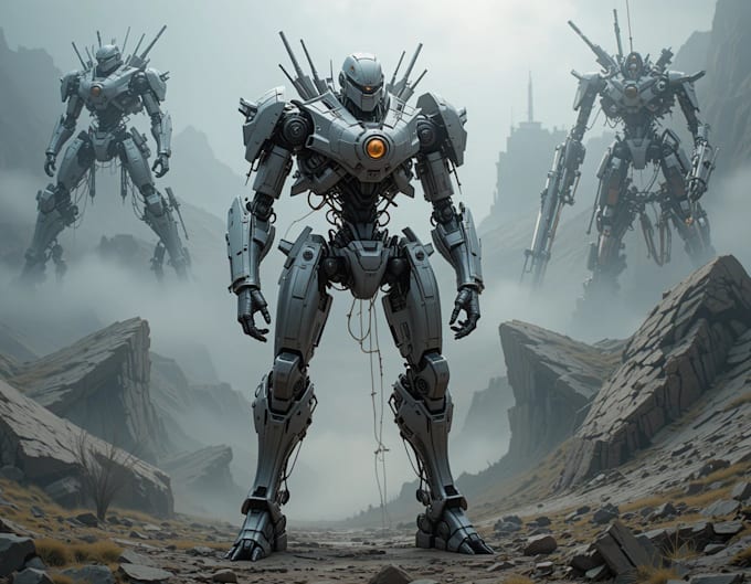 draw or design mechs robots concepts