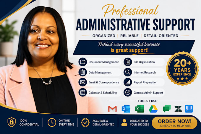 be your professional virtual assistant for admin support and data entry
