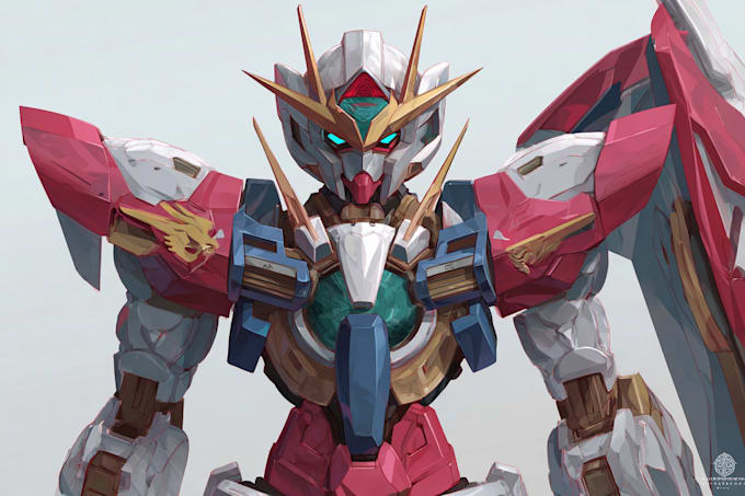 draw mecha gundam and humanoid character concept for you
