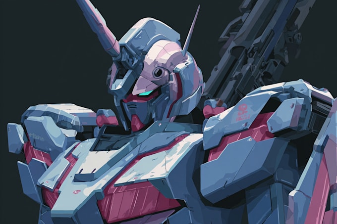 draw illustration and concept mecha, gundam, and robot