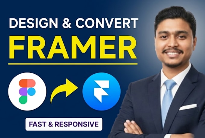 design saas or startup landing page and convert figma to framer