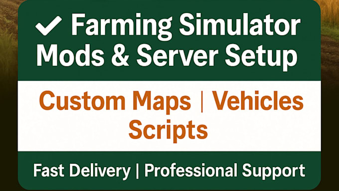 Fix create custom farming simulator mods maps and server setups