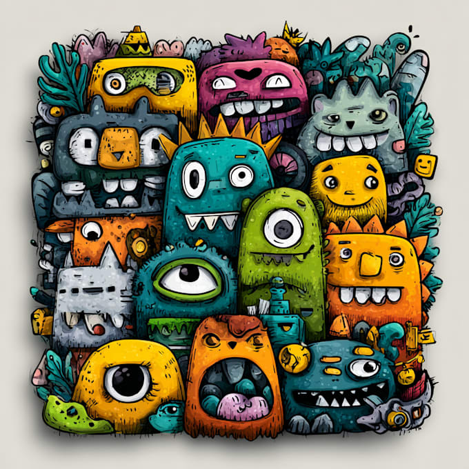 create the most fascinating doodle art illustration