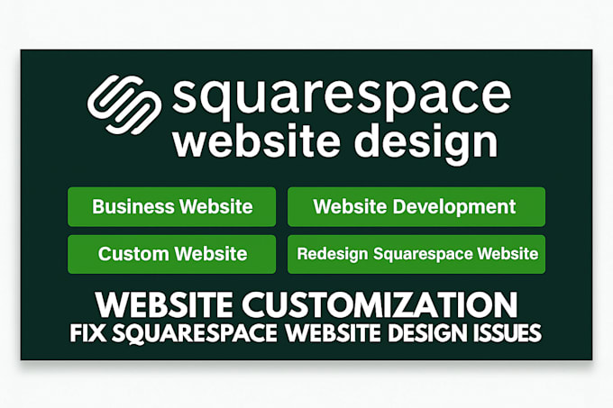 build squarespace website design, squarespace website development