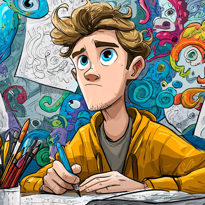 do cute kawaii stickers and custom doodle illustrations
