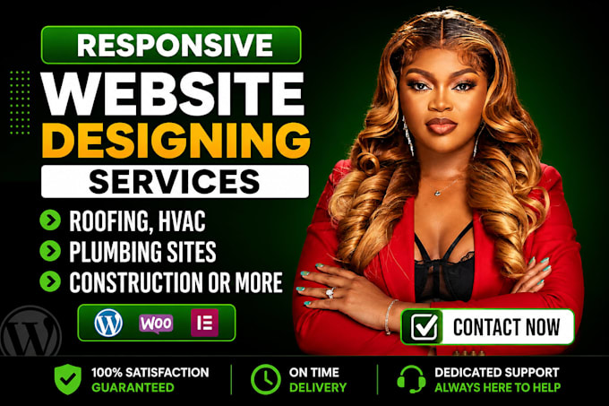 design construction website roofing hvac plumbing website