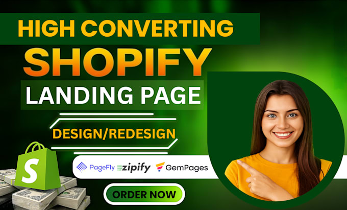 clone shopify landing page design in gempages, pagefly or zipify